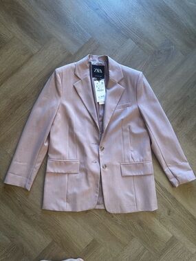 Zara Blush Pink Tailored Blazer